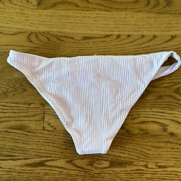 L*Space Soft Pink Ribbed Bikini Bottom - Picture 3 of 7
